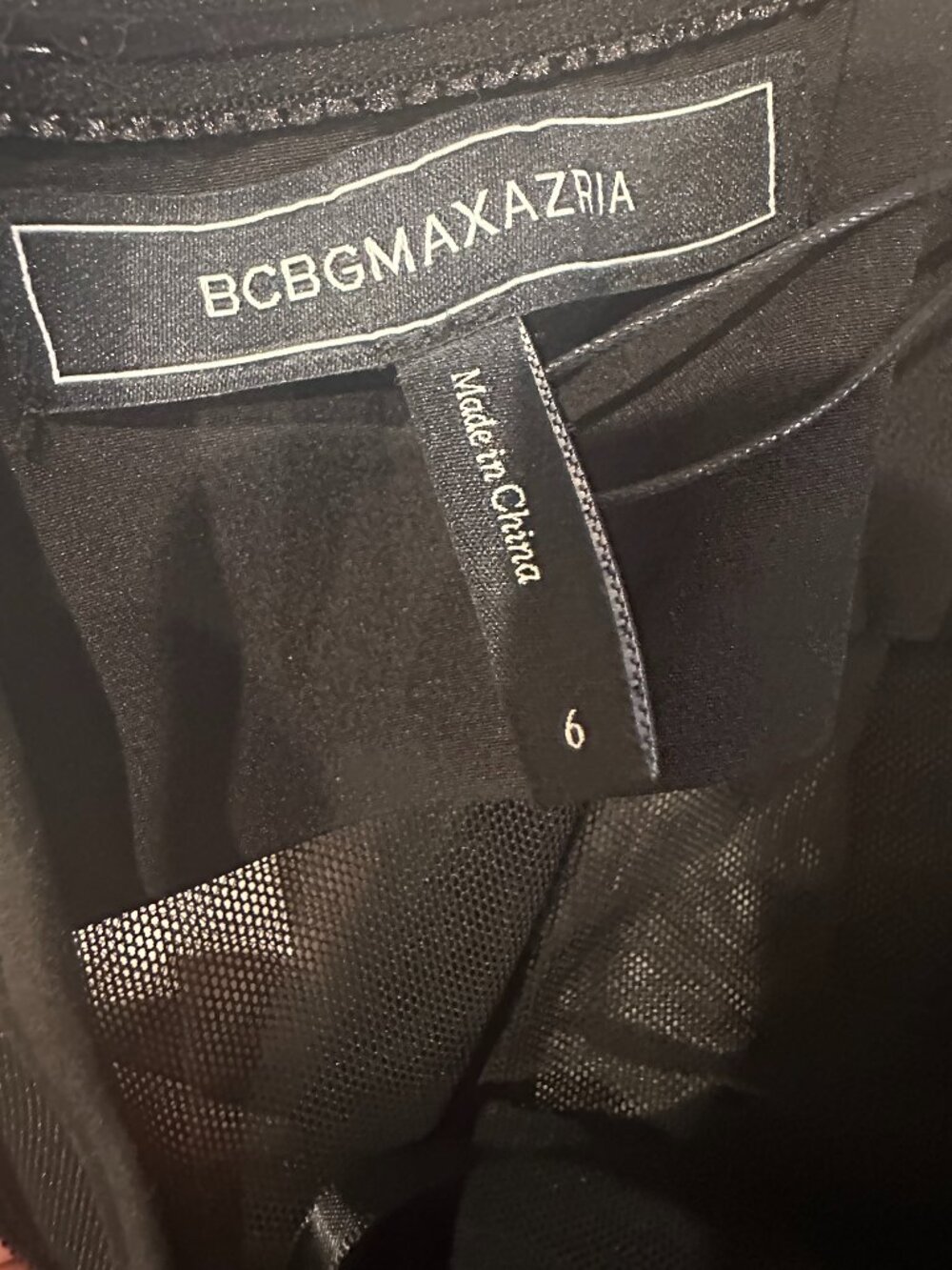NWT BCBGMAXAZRIA BLACK SHEER CORSET MIDI DRESS MEDIUM - Picture 8 of 10